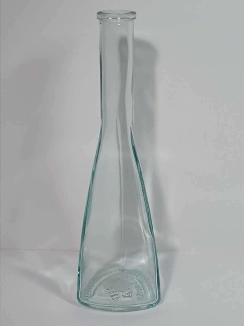 Rare Vtg European Bottle Single Bud Triangular Vase Marked Mod Dep 3A 20cl 3mm65